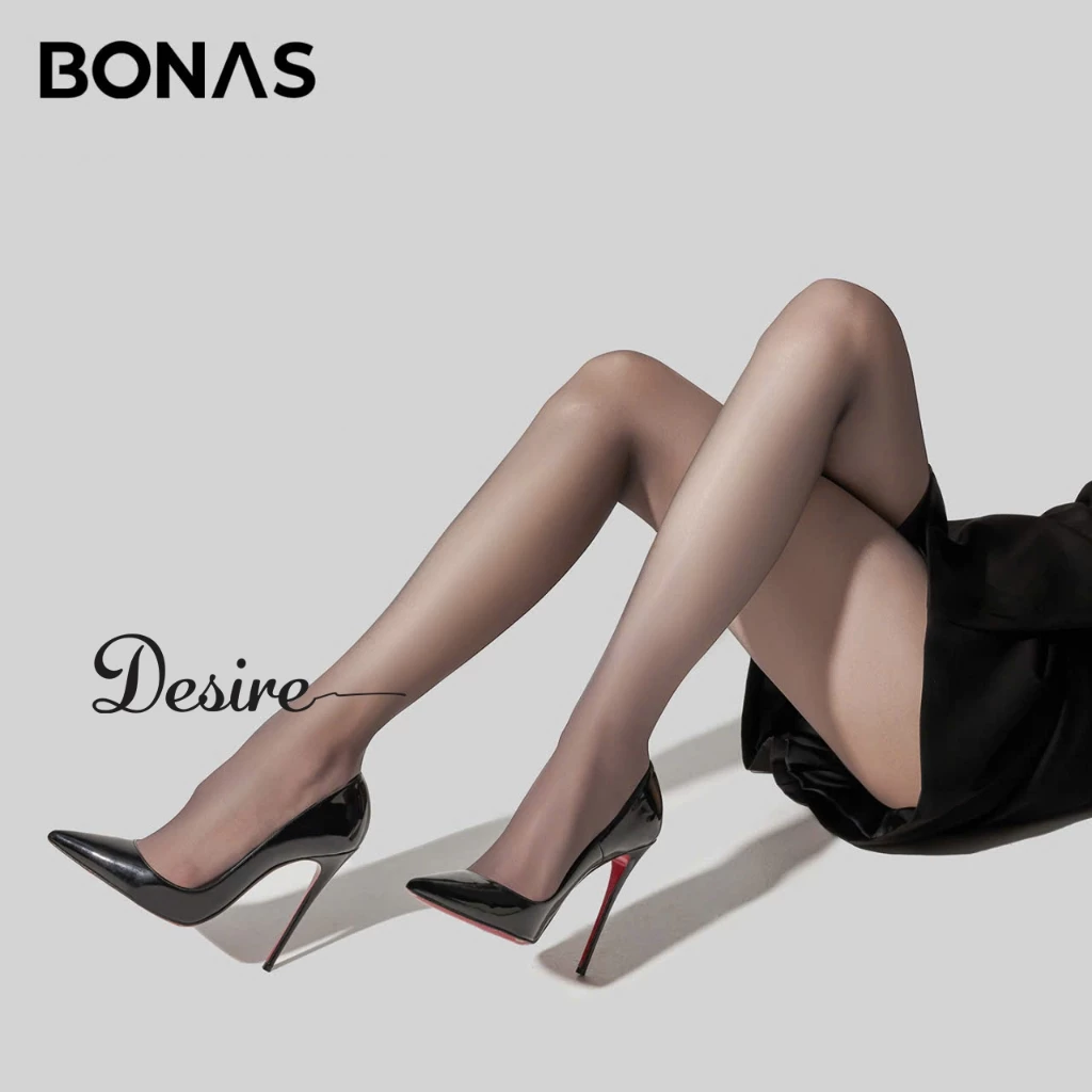 Desire Store, Quần tất BONAS CHÍNH HÃNG màu đen da nhạt 0D đũng quần liền mạch siêu mỏng tự nhiên thon gọn chân DS-1179-1 image 6 of 9