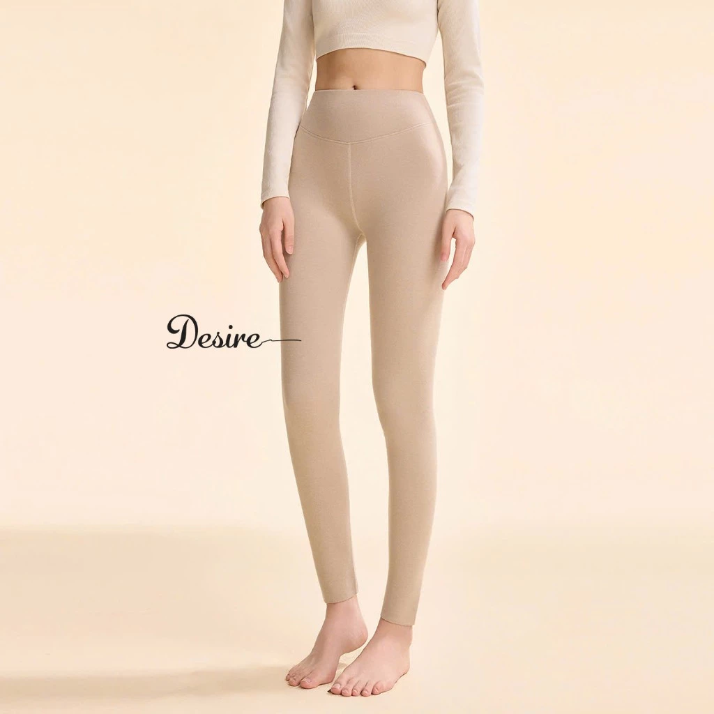 Desire Store, Quần Legging giữ nhiệt Nhung Lyocell ôm body không đường viền siêu nhẹ thích hợp cho mùa thu đông DESIRE GY-086 - Màu Yến Mạch, XL image 10 of 11