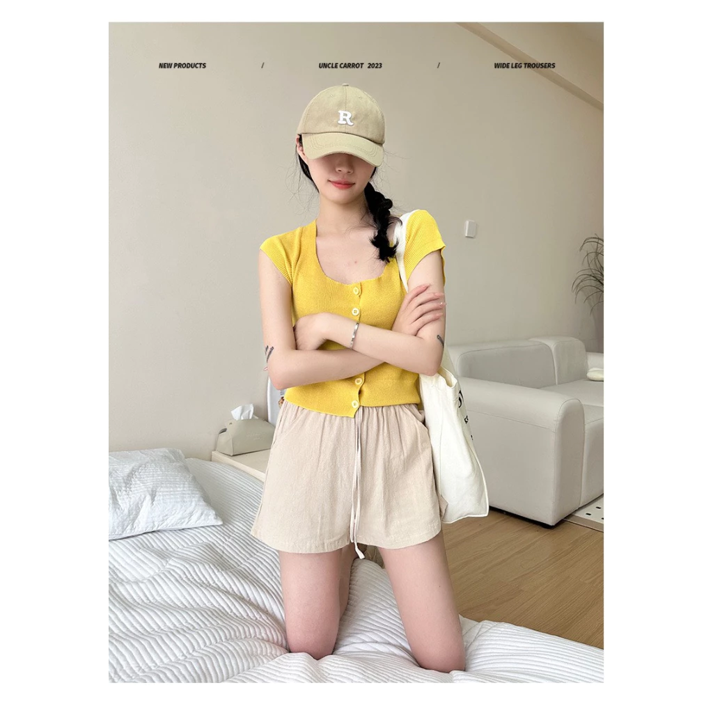 Desire Store, Quần đùi vải đũi nữ mát mẻ mùa hè QN-005 image 6 of 14