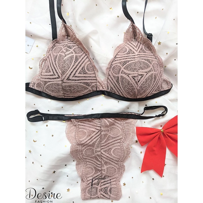 Desire Store, Đồ lót Bralette nguyên bộ quần và áo (Áo mút mòng và Quần lọt khe) BB-0020 image 3 of 18