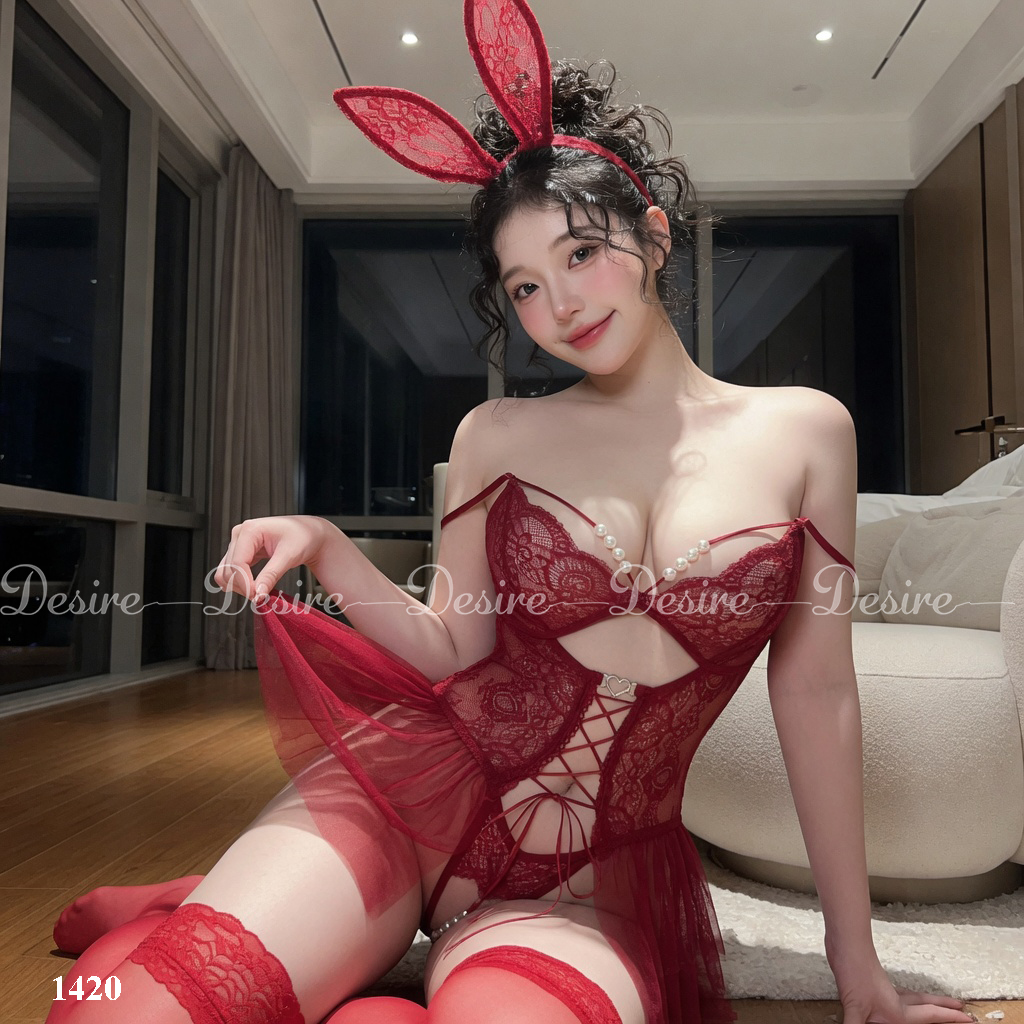Desire Store, Bodysuit Ren - Váy Ngủ Sexy Xuyên Thấu Đính Ngọc Cao Cấp, Thiết Kế Đan Dây DESIRE 1420 image 24 of 36