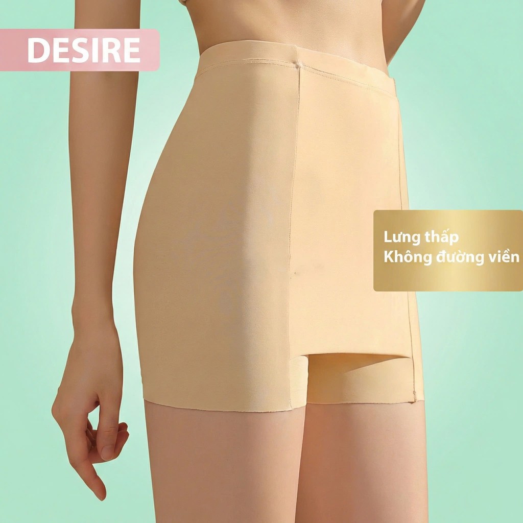 Desire Store, Quần Đùi Mặc Váy Có Vạt Chống lộ chất SU LỤA Không đường viền Thoáng Mát Quần bảo hộ DESIRE QL-027 - Nude lưng thấp, M image 19 of 22
