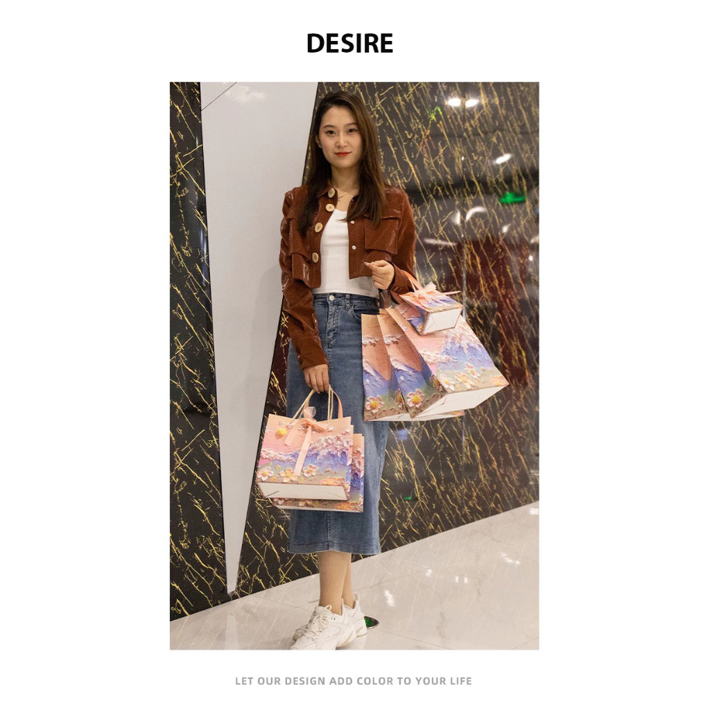Desire Store, Túi Giấy Quà Tặng In Tranh Nghệ Thuật Cao Cấp sang Hộp quà đẹp TQ-01 image 3 of 14