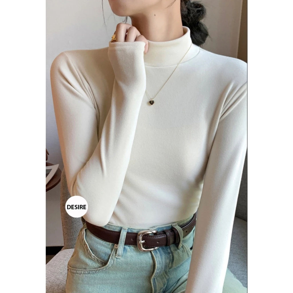 Desire Store, Áo cổ lọ chất Nhung hai mặt siêu mịn giữ nhiệt mùa đông ấm áp DESIRE H319 image 9 of 13