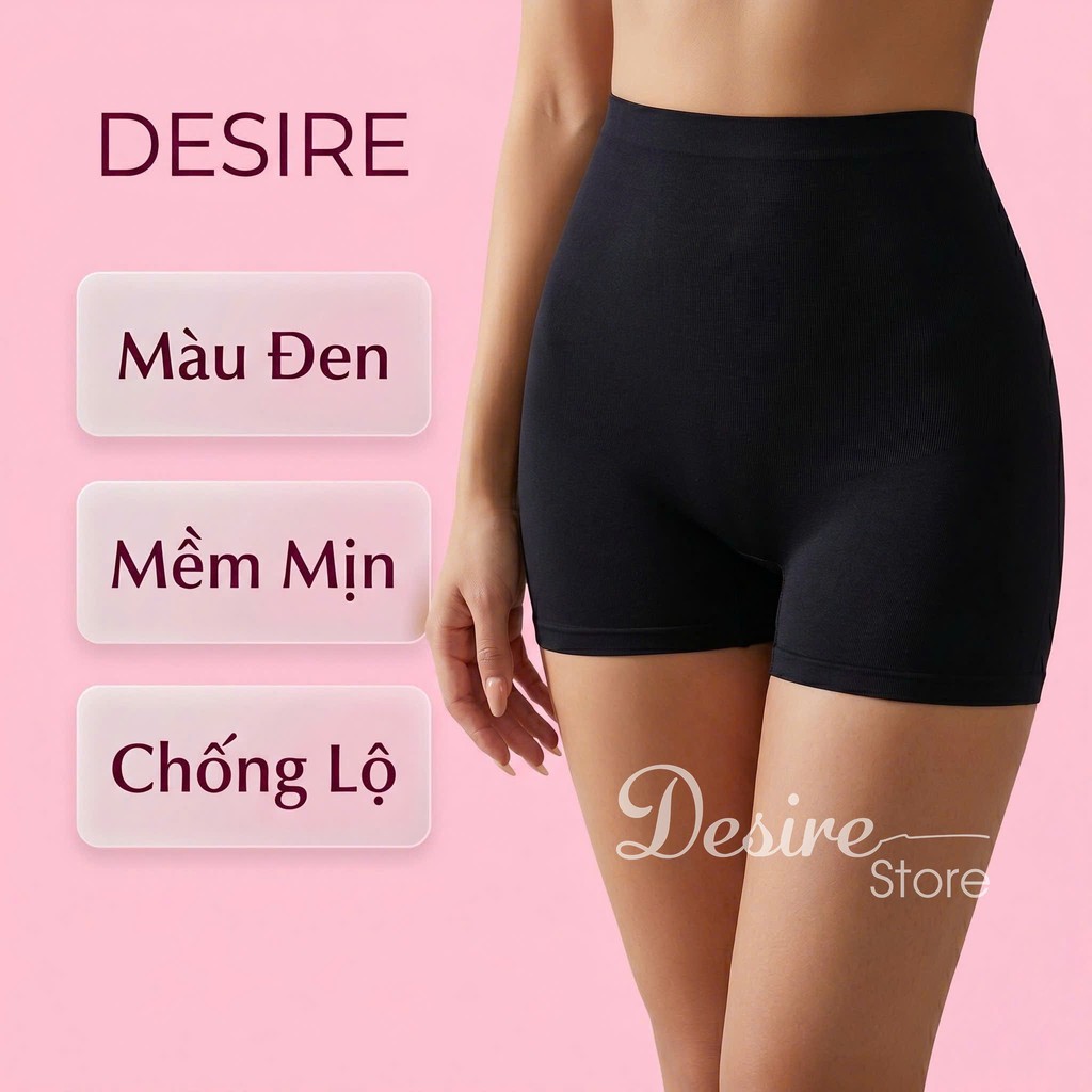 Desire Store, Quần đùi mặc váy su lụa băng tàng hình không đường viền chống lộ chính hãng SACRED BIRD QL-030 - Đen, S image 17 of 28