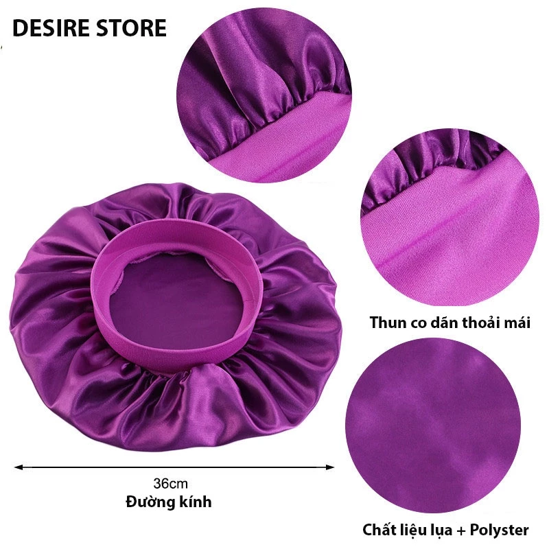 Desire Store, Mũ trùm đầu bảo vệ tóc khi ngủ Tocchụp tóc skin care giảm gãy rụng tóc gọn gàng MT-001 image 2 of 13