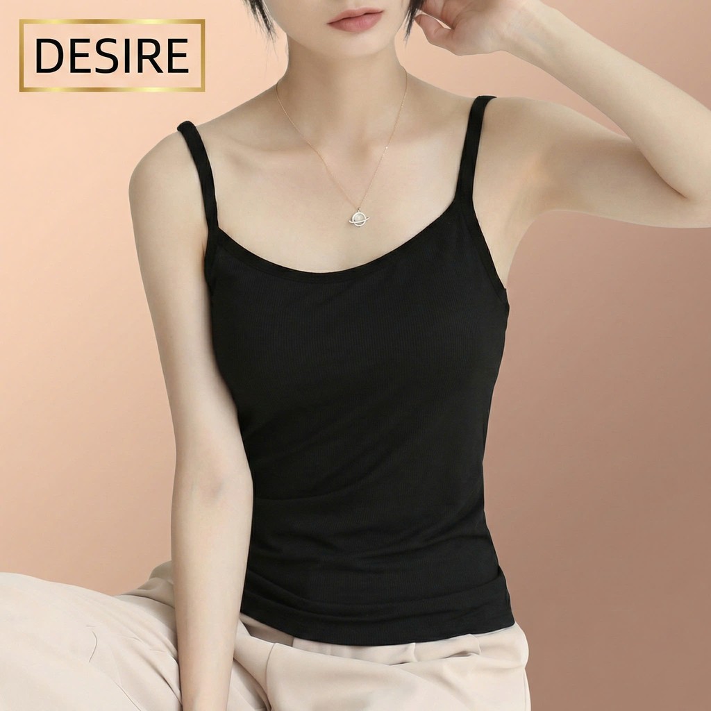 Desire Store, Áo lót hai dây thun Modal (Gỗ sồi) mềm mịn thấm mồ hôi ANN-0021 - Đen hai dây, 2XL image 12 of 18