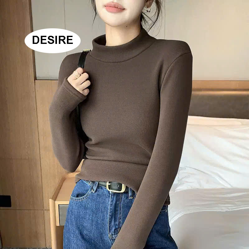 Desire Store, Áo cổ lọ chất Nhung len tăm lót lông cừu dày giữ nhiệt mùa đông ấm áp DESIRE H331 image 7 of 16
