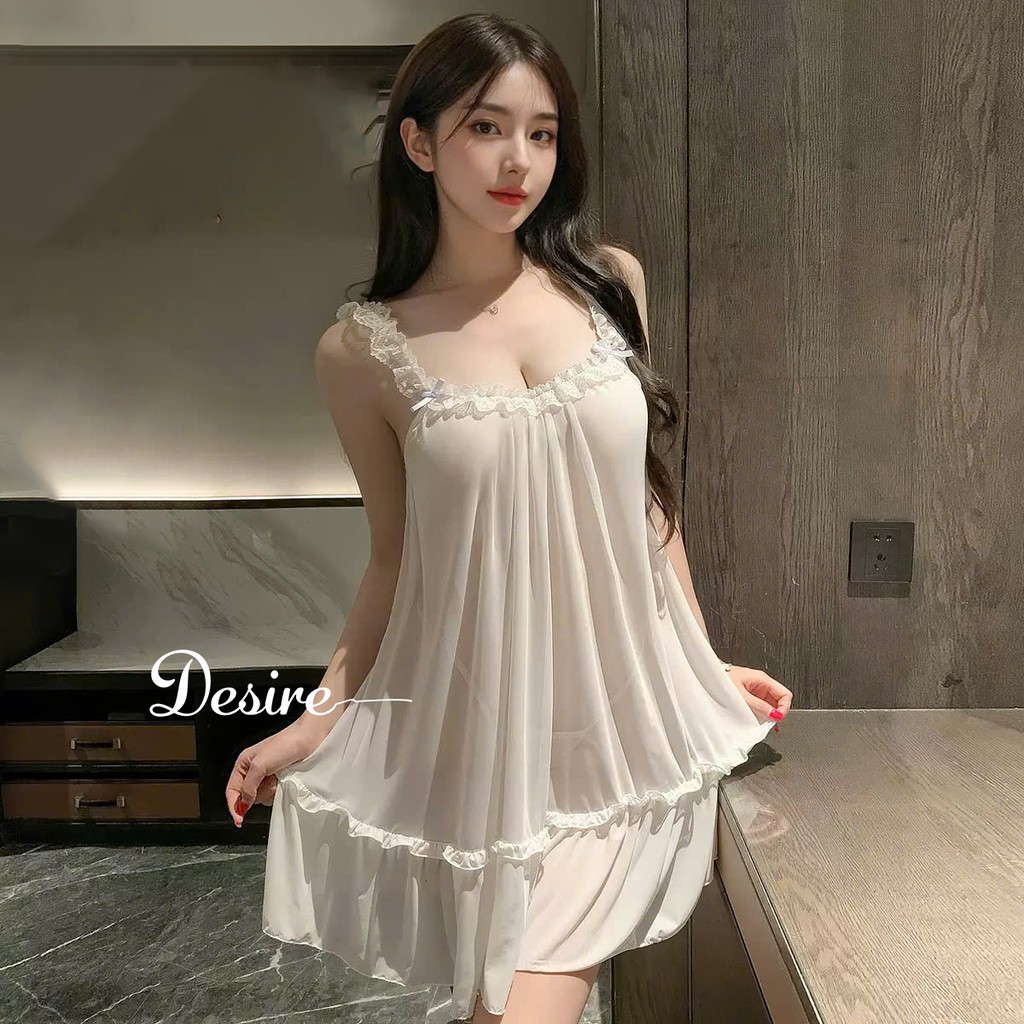 Desire Store, 5007 Váy Ngủ Ren dáng Babydoll Nữ Tính – Viền Ren Hoa Cao Cấp DESIRE image 3 of 9