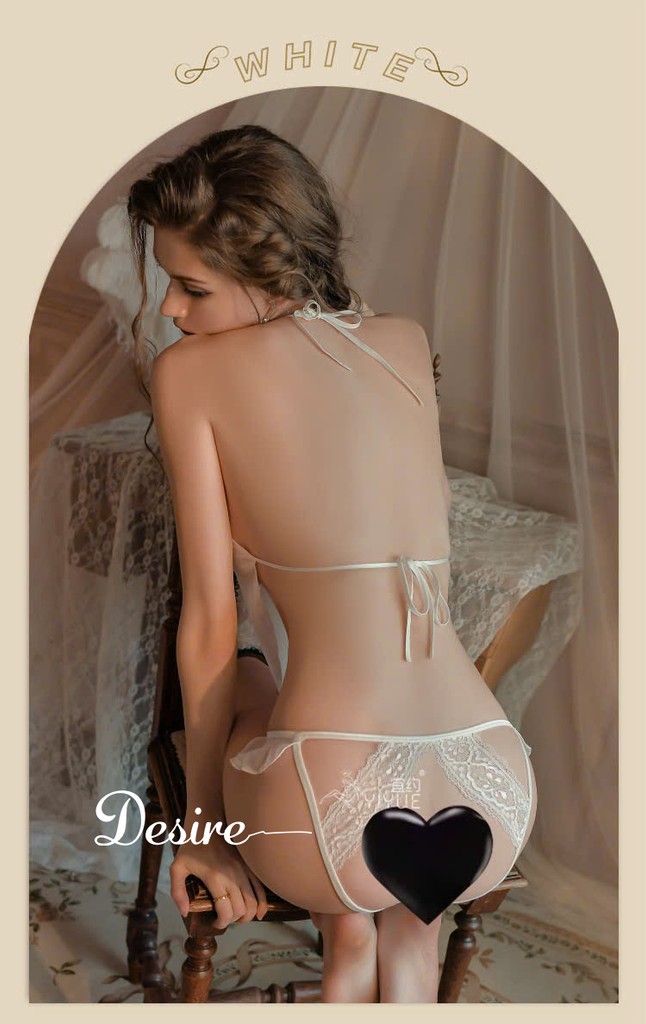 Desire Store, Bồ đồ ngủ yếm lụa phối ren cột dây sexy gợi cảm Hàng loại 1 DESIRE VN-8824 image 8 of 16