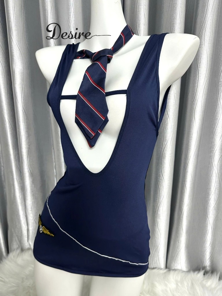 Desire Store, Set váy ngủ Cosplay Cô tiếp viên Sexy gợi cảm kèm chip DESIRE VN-1225 image 10 of 14