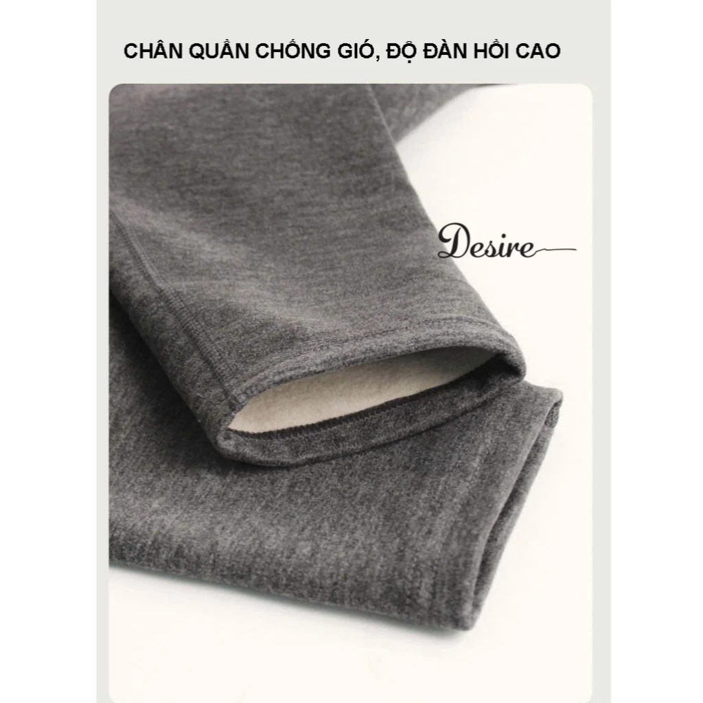 Desire Store, Quần dài giữ nhiệt len lông cừu cashmere kháng khuẩn 7A cho nam quần legging bó sát chống lạnh DESIRE QGN-01 image 2 of 13