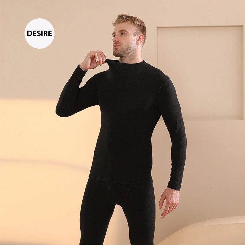 Desire Store, Đồ bộ giữ nhiệt nam lót Len Cashmere cổ cao ấm áp mùa đông cao cấp siêu nhẹ dành cho nam giới DGN-03 image 7 of 12