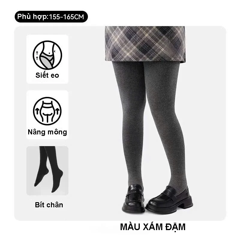 Desire Store, Quần Tất Legging Bigsize Nữ (60-85kg) Len Tăm Giữ nhiệt mềm mại, Chống Trơn Trượt, Co Giãn 4 Chiều Cao Cấp DS3056 - Xám đậm BIGISZE image 10 of 10