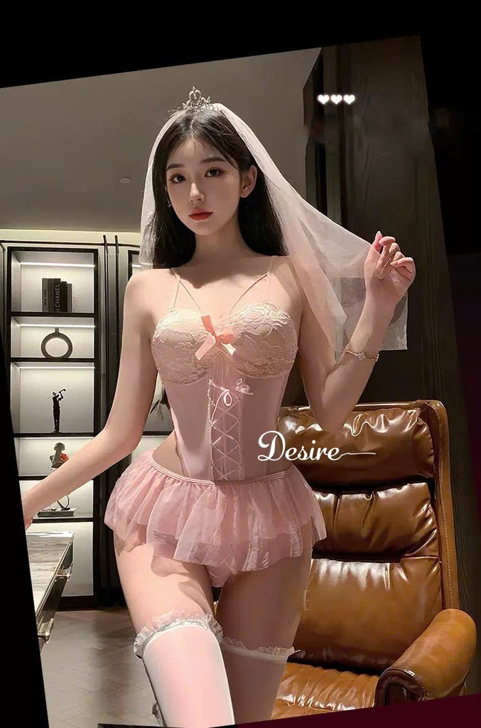 Desire Store, Bộ Bodysuit Cosplay Cô dâu phong cách gợi cảm sexy DESIRE VN-6606 image 4 of 14