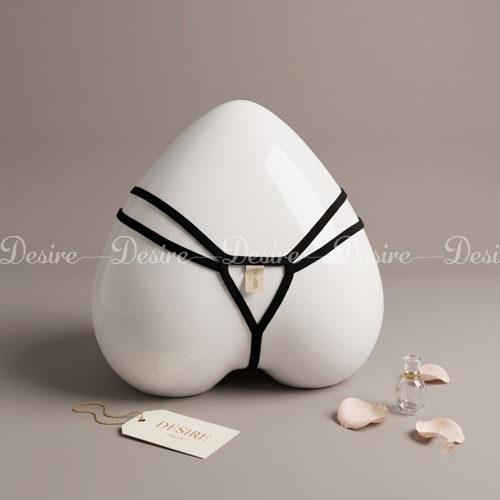 Desire Store, Quần lót ren mềm mại xẻ đáy đính ngọc trai sexy DESIRE QL-2066 image 8 of 13