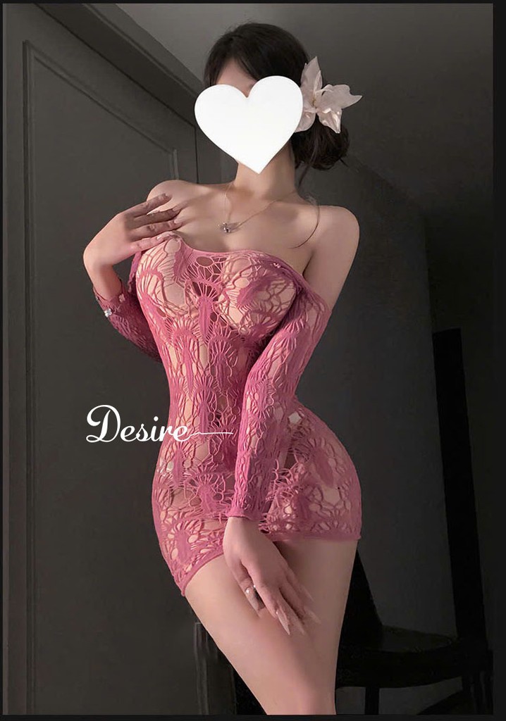 Desire Store, Váy Ngủ Nữ Sexy Ren Lưới Xuyên Thấu - Đầm Ngủ Ôm Body Trễ Vai Gợi Cảm Tôn Dáng DESIRE VN-7547 image 4 of 5