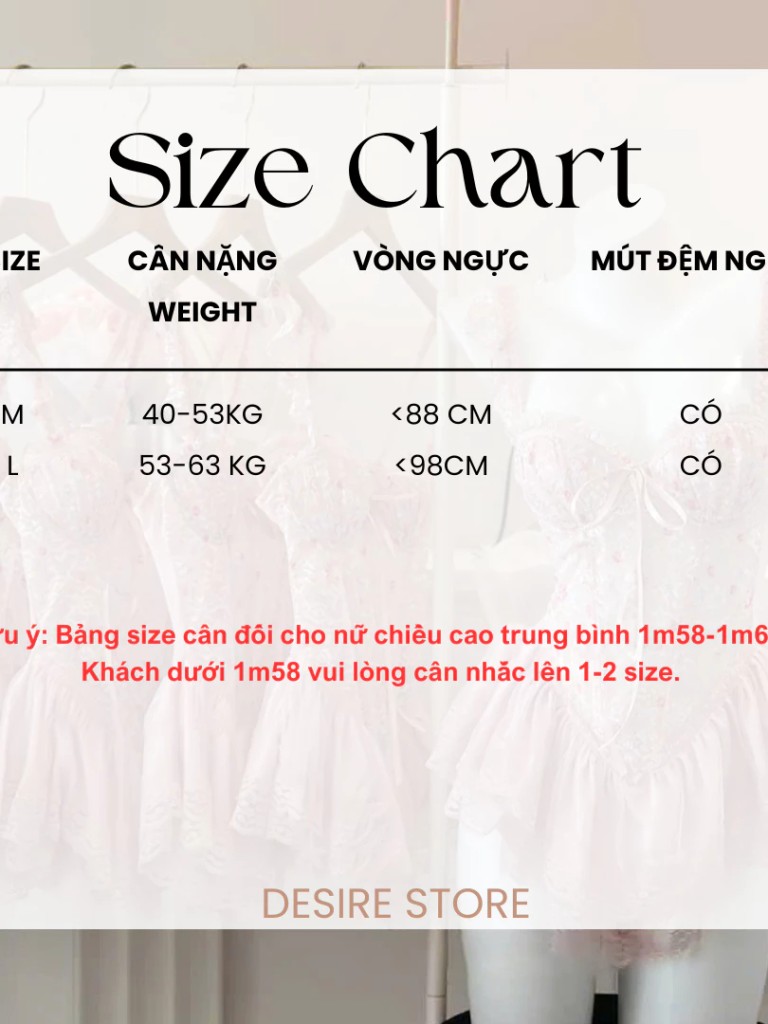 Desire Store, Váy ngủ tiểu thư - Đầm ngủ hoa nhí hai dây corset có mút ngưc kèm chip và đai sexy, gợi cảm DESIRE 1208 (Floral Corset-Style Nightdress with Padded Cups, Matching Panties, and Sexy Garter Belt DESIRE 1208) image 29 of 35