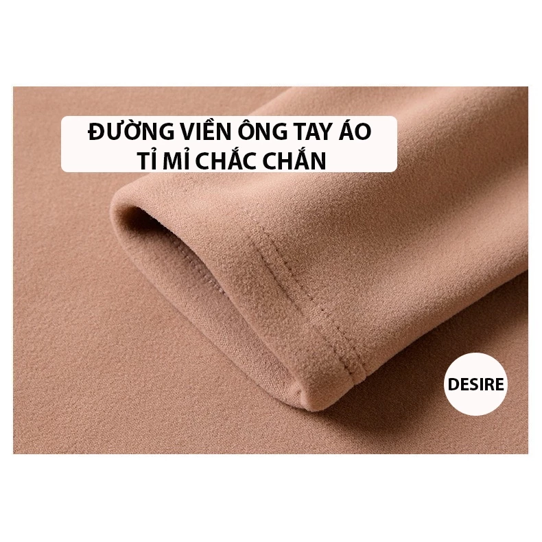 Desire Store, Áo cổ lọ chất Nhung lót lông cừu Đức dày cổ áo 4 phân giữ nhiệt mùa đông ấm áp DESIRE H2168 image 4 of 11