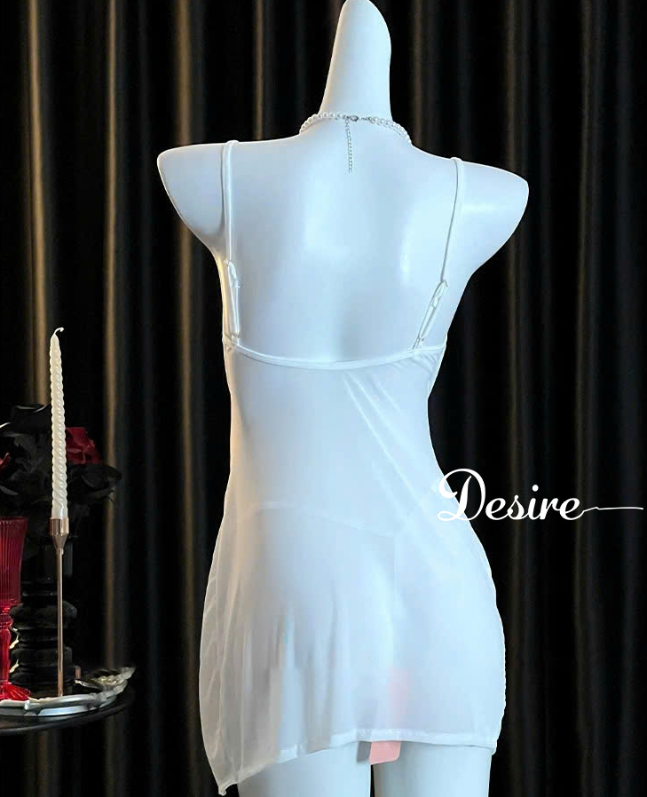 Desire Store, Váy ngủ lưới phối ren xẻ tà kèm quần chip DESIRE VN-8950-1 image 10 of 12