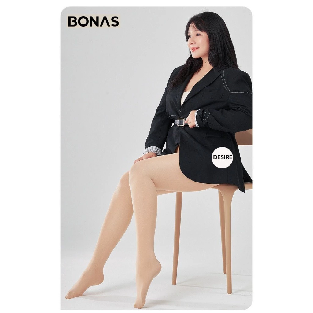 Desire Store, Tất quần 15D BIGSIZE màu đen và da thon gọn dáng che khuyết điểm chính hãng BONAS T-016 image 7 of 13
