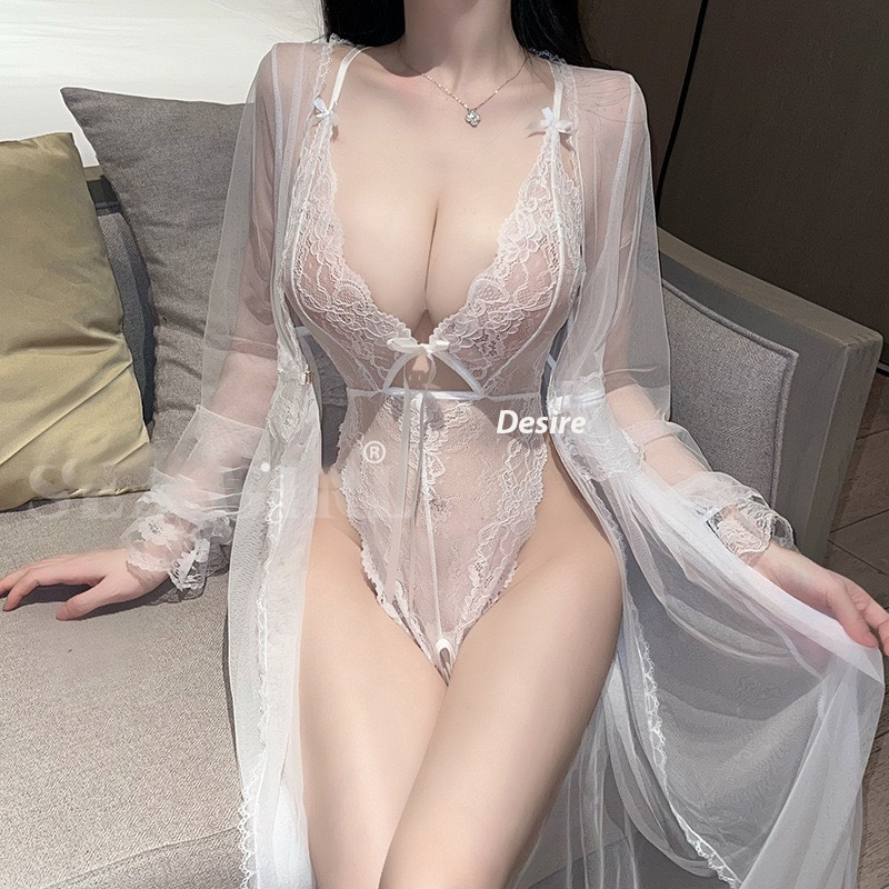 Desire Store, Áo choàng ren (Chưa kèm váy) dáng dài cài ngực trước phong cách tiểu thư gợi cảm DESIRE VN-86831 image 3 of 10