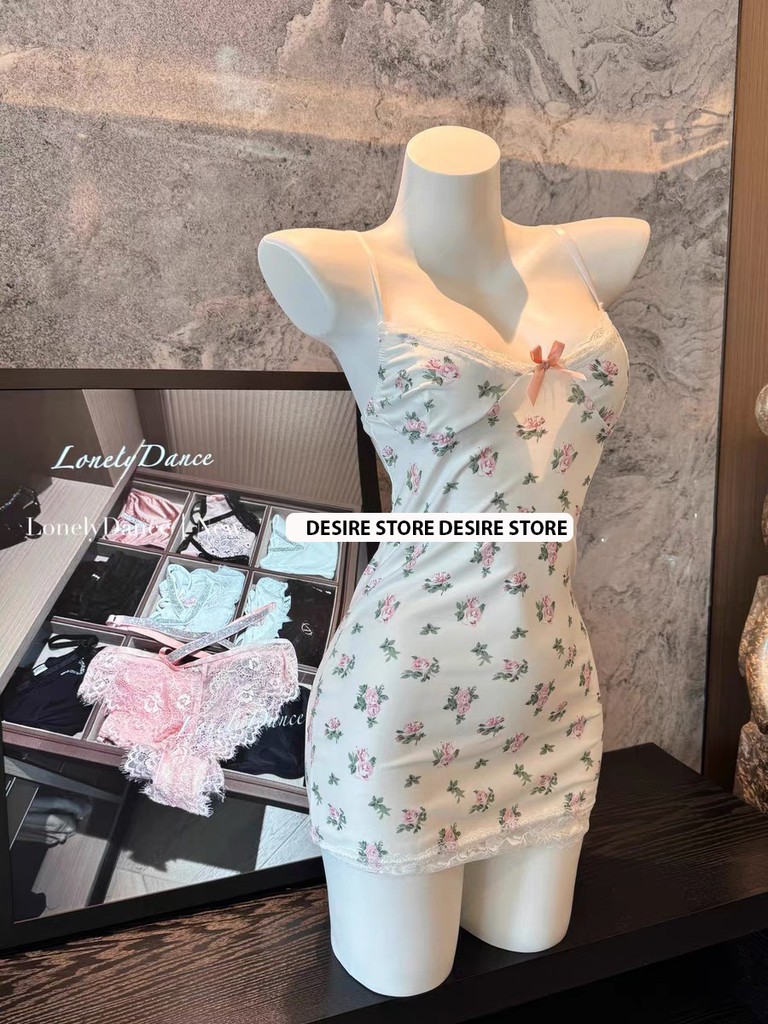 Desire Store, Váy ngủ mặc nhà chất thun hoạ tiết hoa DESIRE VN-8898 image 7 of 10