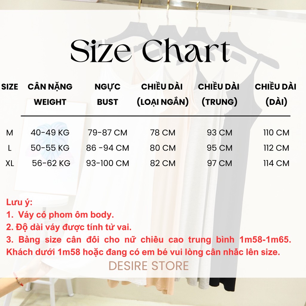 Desire Store, Váy hai dây mặc lót cổ V thun Modal (gỗ sồi) mềm mịn  đầm hai dây mặc lót dáng ôm BTM-1009 image 10 of 22