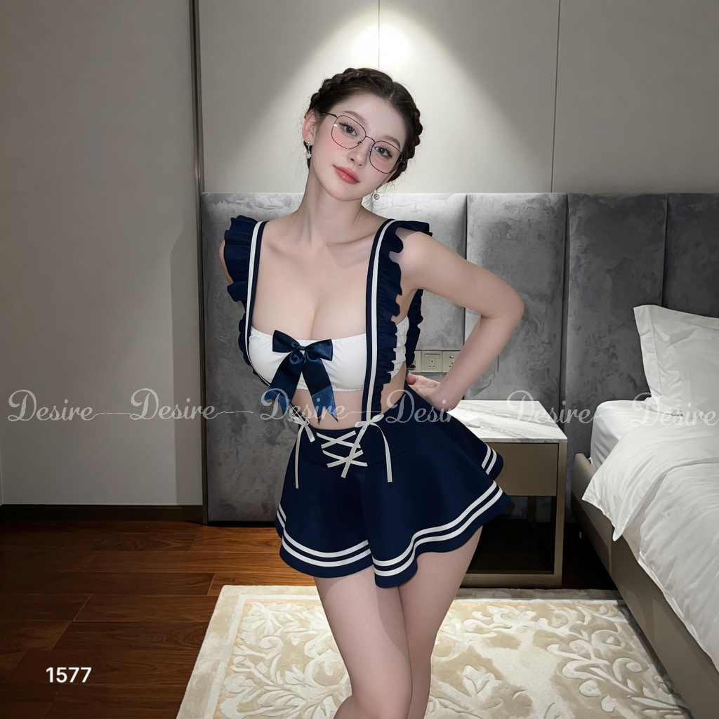 Desire Store, Bộ đồ ngủ hoá trang cosplay CÔ NỮ SINH QUYẾN RŨ chính hãng Guiruo QC loại 1 gợi cảm DESIRE 8241 ("Alluring Schoolgirl" Cosplay Lingerie Set – DESIRE 8241) image 9 of 16
