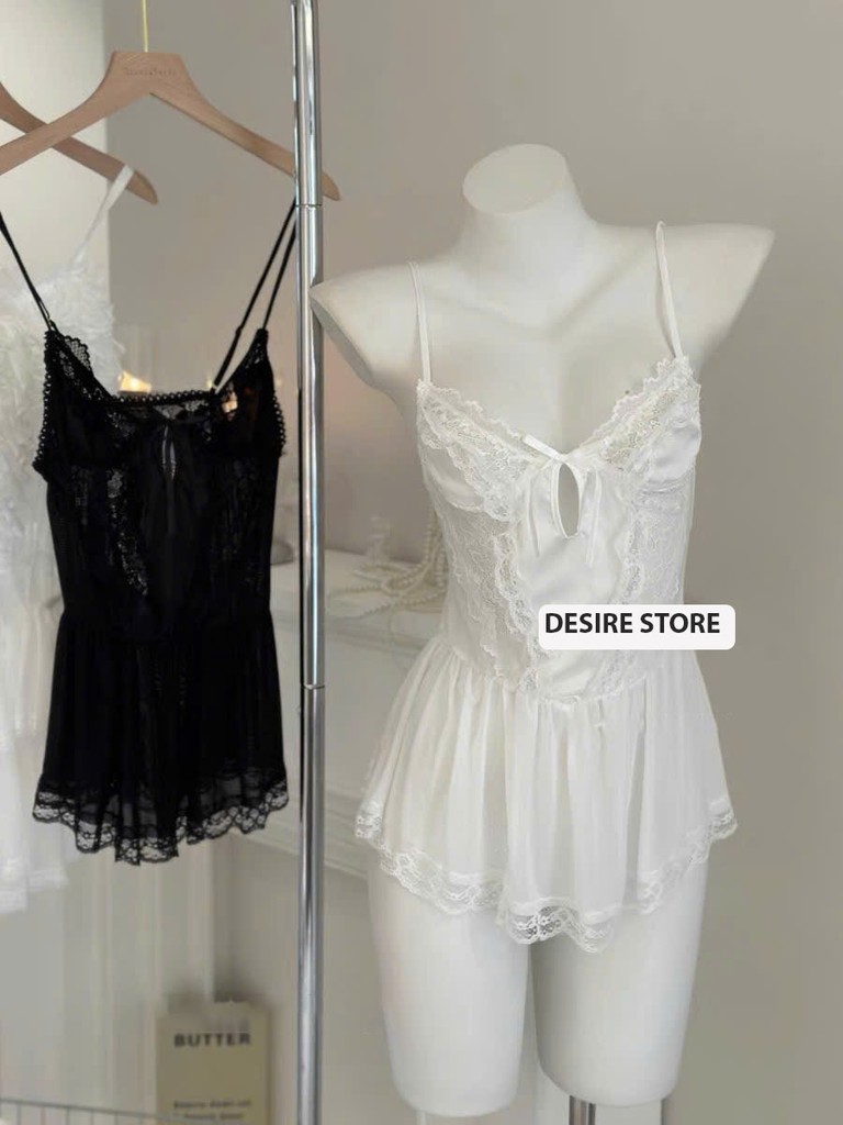 Desire Store, Váy ngủ ren 2 dây ôm body hở lưng gợi cảm cao cấp Desire VN-8462 image 8 of 10