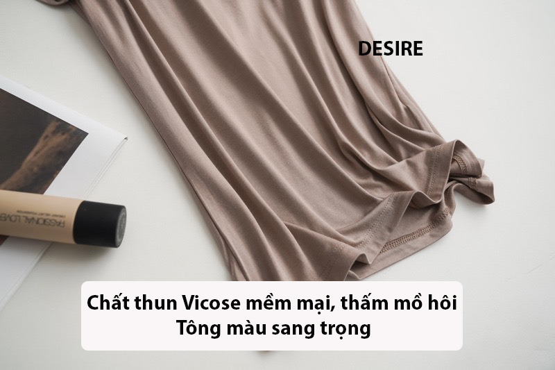 Desire Store, Áo thun ngắn tay có mút ngực thun Vicose cao cấp A2302 image 7 of 15