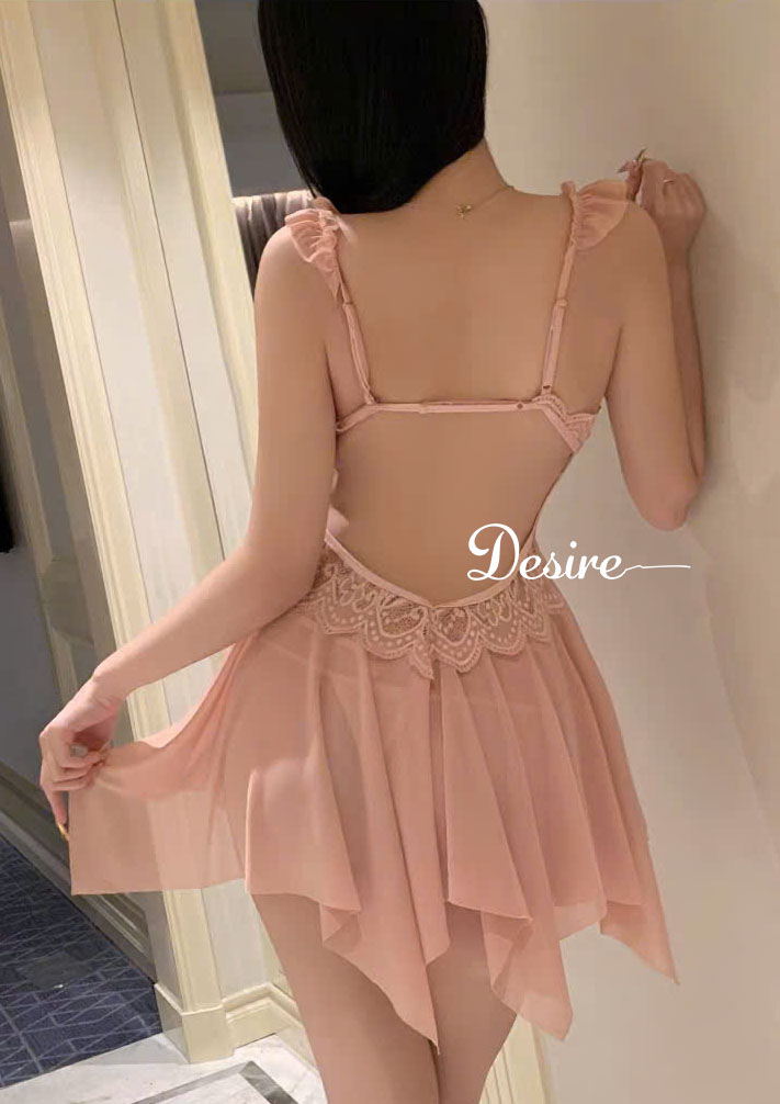 Desire Store, Váy Ngủ Ren Xuyên Thấu Xẻ Tà Sexy - Đồ Ngủ Nữ Quyến Rũ Thu Hút DESIRE VN-1052 image 10 of 14