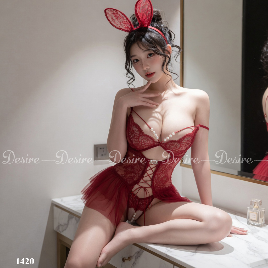 Desire Store, Bodysuit Ren - Váy Ngủ Sexy Xuyên Thấu Đính Ngọc Cao Cấp, Thiết Kế Đan Dây DESIRE 1420 image 19 of 36