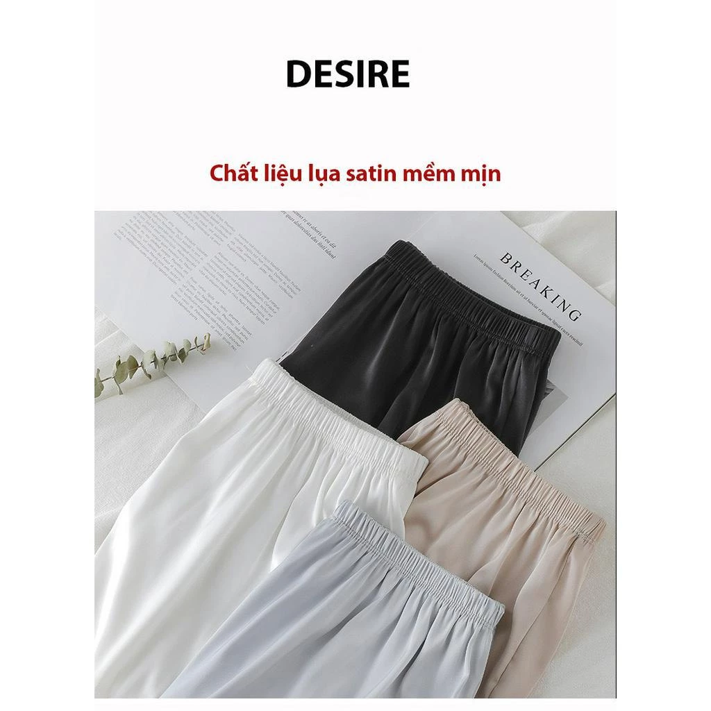 Desire Store, Quần đùi lụa mặc nhà DESIRE mát mịn mùa hè QL-018 image 7 of 11