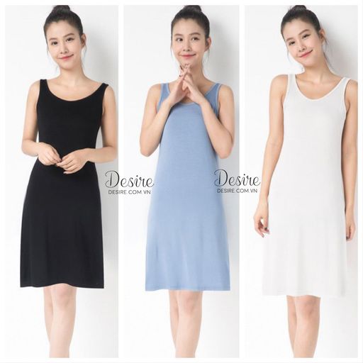 Desire Store, Đầm thun sát nách vải Modal (Gỗ sồi) mịn mát Desire VNN-00101 - 150.000 ₫