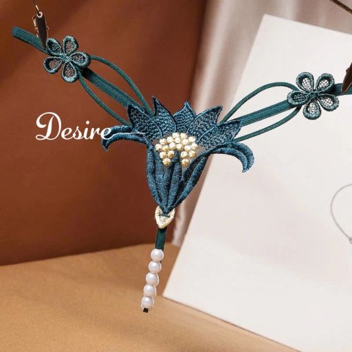 Quần lót ren hoạ tiết hoa siêu gợi cảm sexy DESIRE QL-2249 Xanh lá 1 quần - Available variant