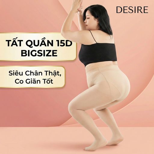 Desire Store, Tất quần 15D BIGSIZE màu đen và da thon gọn dáng che khuyết điểm chính hãng BONAS T-016 - 70.000 ₫
