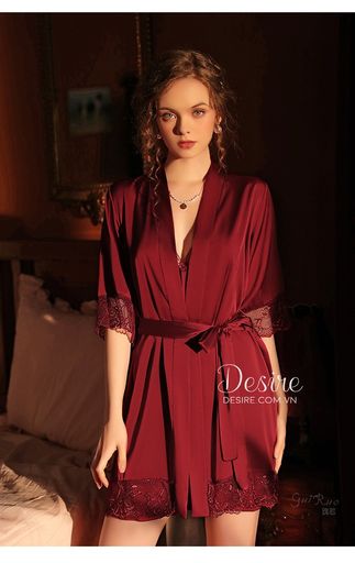Desire Store, Áo choàng ngủ lụa  sang trọng (Ko kèm Váy) Áo choàng cô dâu Bride VN-245 - 200.000 ₫