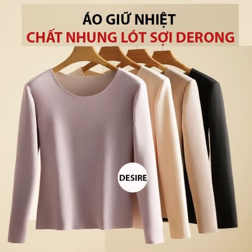 Desire Store, Áo giữ nhiệt Nhung lót sợi nhiệt Derong mềm siêu nhẹ mùa đông ấm áp Áo lót trong giữ nhiệt QGN-9093 - 139.000 ₫