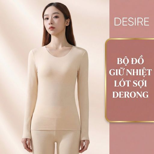 Desire Store, Đồ bộ giữ nhiệt chất Nhung lót sợi nhiệt Derong mềm siêu nhẹ mùa đông ấm áp DGN-9093 - 275.000 ₫