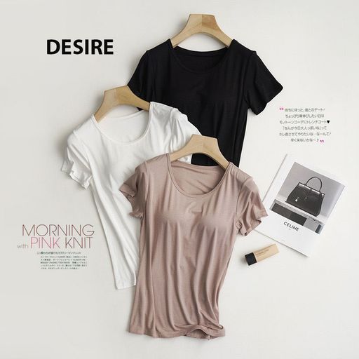 Desire Store, Áo thun ngắn tay có mút ngực thun Vicose cao cấp A2302 - 150.000 ₫