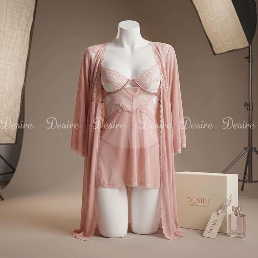 Desire Store, Set váy ngủ ren sexy tôn vòng 1 cut out lưng gợi cảm kèm chip DESIRE VN-8633-1 - 160.000 ₫
