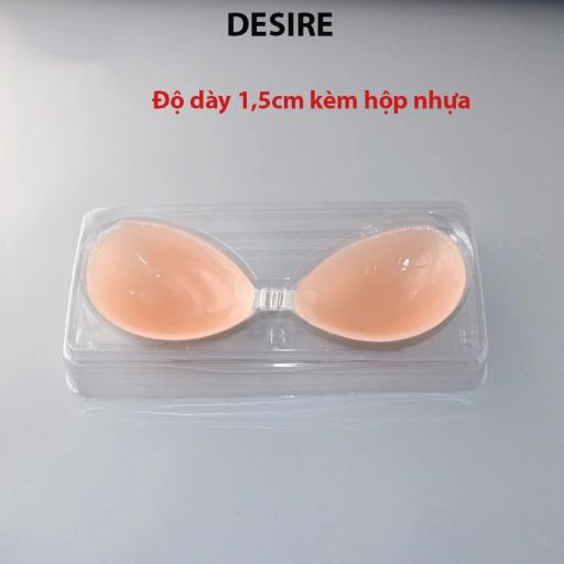 Áo dán ngực - Miếng dán ngực silicon tự dính - chuyên dùng mặc áo hở lưng, khoét cổ sâu  ANN-0022 Dày 1.5cm kèm hộp A - Available variant