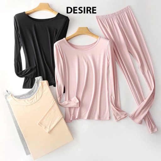 Desire Store, Bộ đồ thun ôm Vicose ủ kem chống nắng mùa hè, mặc lót giữ nhiệt mùa thu, mặc ngủ, mặc nhà đa dụng QN-07 - 110.000 ₫