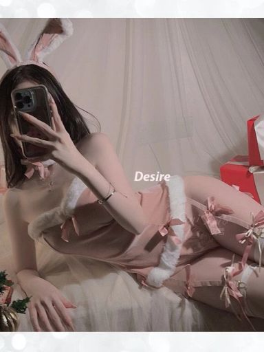 Desire Store, Bộ đồ ngủ cosplay cô nàng thỏ dịp Noel giáng sinh quyến rũ chất nhung mềm mịn DESIRE VN-1518 - 160.000 ₫