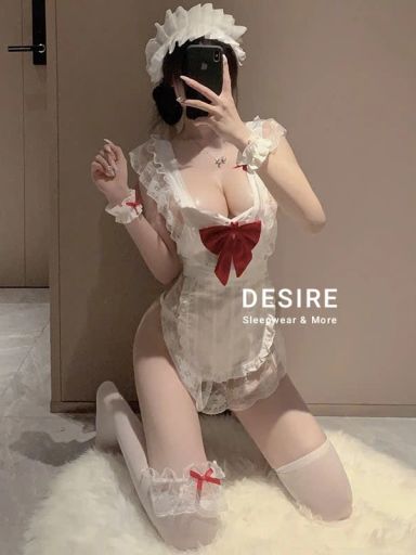 Desire Store, Bộ đồ Cosplay Hầu Gái Sexy Gợi Cảm, Chất Mềm Mại Phối Ren Quyến Rũ DESIRE VN-1108 - 159.000 ₫
