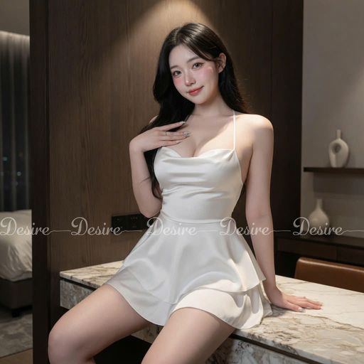 Váy ngủ lụa Đầm ngủ hai dây lụa kèm chip phối ren gợi cảm sexy VN-1068 Trắng L - Available variant