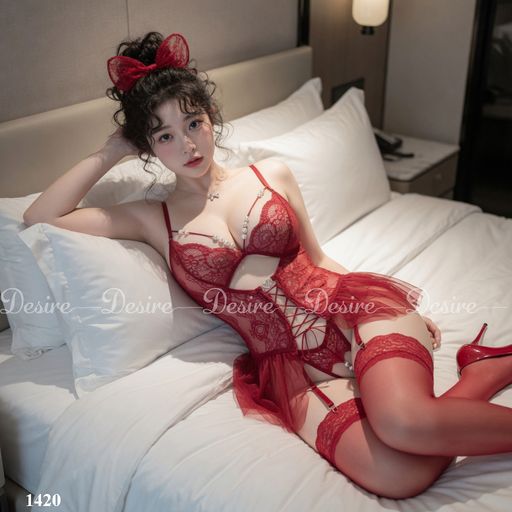 Tùy chọn Màu sắc: Váy đỏ + Tất T-003