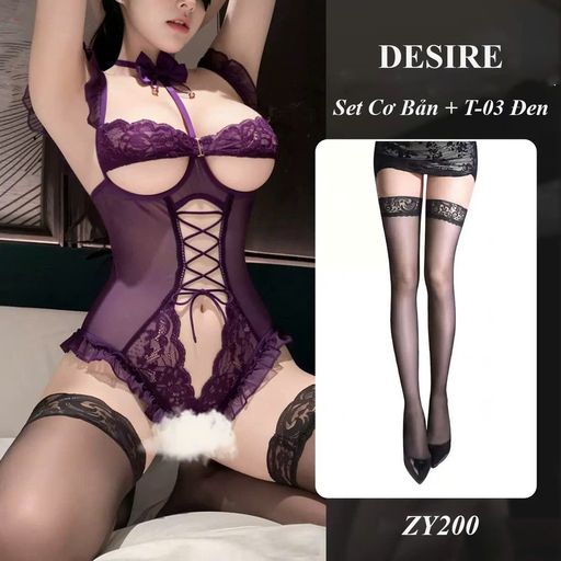 Tùy chọn Màu Sắc: Set Tím + T-003 Đen