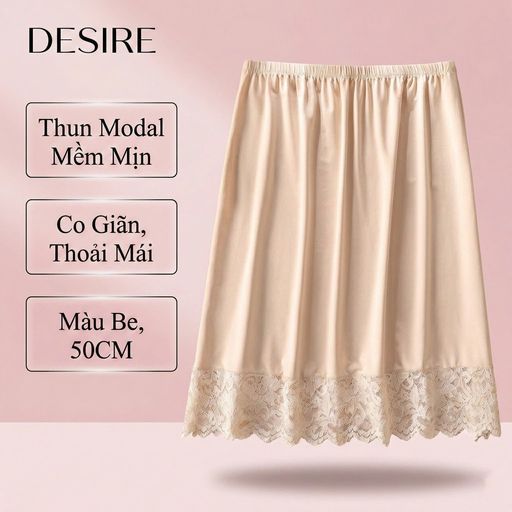 Tùy chọn MÀU SẮC: Be 50cm viền ren
